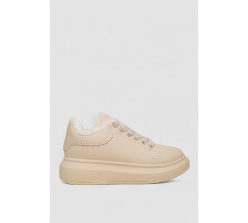 Кросівки жіночі зимові на хутрі, колір бежевий, 248RA2256