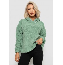 Худі жіночий однотонний з капюшоном, колір оливковий, 257R14