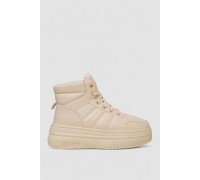 Кроссовки женские зимние на меху, цвет бежевый, 248RAM022