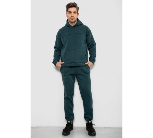 Спортивний костюм чоловічий на флісі, колір зелений, 238R029
