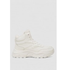 Кросівки жіночі зимові на хутрі, колір білий, 248RDM07