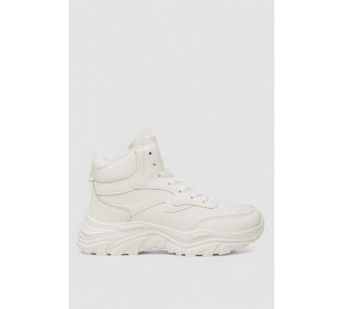 Кросівки жіночі зимові на хутрі, колір білий, 248RDM07