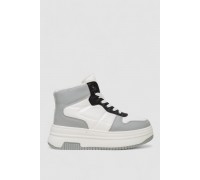 Кросівки жіночі зимові на хутрі, колір біло-сірий, 248RAM015-86