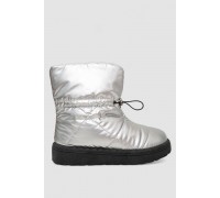 Дутики женские зимние на меху, цвет серебристо-черный, 248RFM300