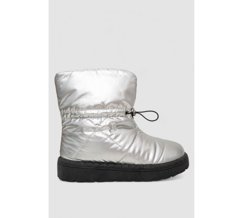 Дутики женские зимние на меху, цвет серебристо-черный, 248RFM300