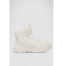 Кросівки жіночі зимові на хутрі, колір білий, 248RDM06