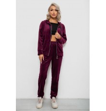 Спортивний костюм жіночий велюровий, колір сливовий, 257R4119