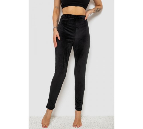 Лосини велюрові утеплені, колір чорний, 238R58643