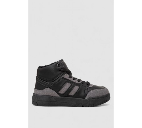 Кроссовки женские зимние на меху, цвет черно-серый, 248RAD500