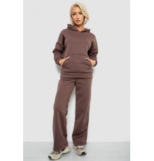 Спортивний костюм жіночий на флісі, колір коричневий, 257R87