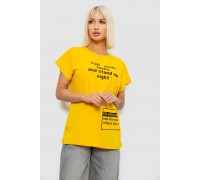 Футболка жіноча з принтом, колір жовтий, 244R2004