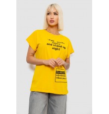Футболка жіноча з принтом, колір жовтий, 244R2004