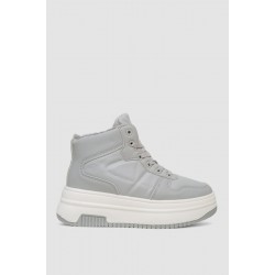 Кроссовки женские зимние на меху, цвет серый, 248RAM015