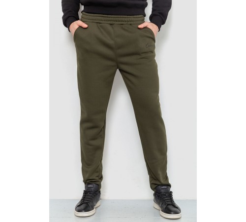 Спорт чоловічі штани на флісі, колір хакі, 238R56910