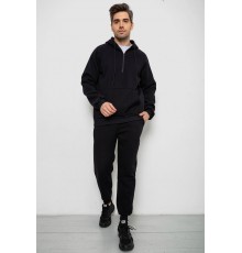 Спортивний костюм чоловічий з турецької тринитки на флісі, колір чорний, 238R166