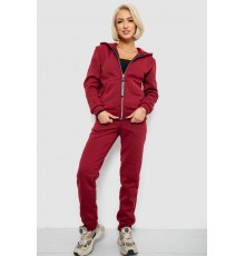 Спортивний костюм жіночий на флісі, колір бордовий, 257R86