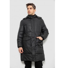 Куртка чоловіча зимова подовжена, колір чорний, 244RH76-30