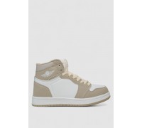 Кроссовки женские зимние на меху, цвет бело-серый, 248RHB470