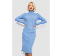 Платье повседневное утепленное, цвет голубой, 257R115