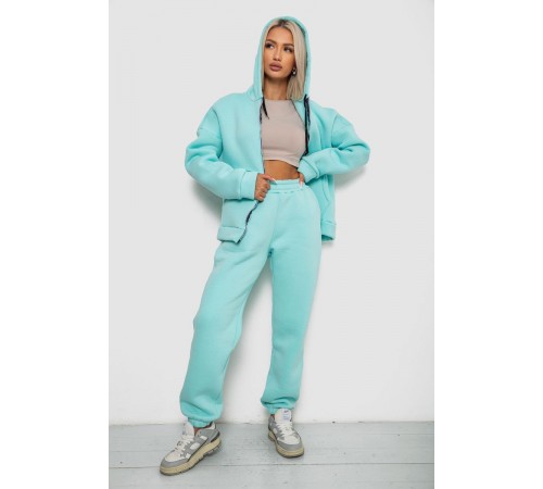 Спортивний костюм жіночий на флісі, колір м'ятний, 238R5715
