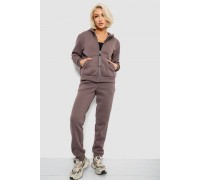 Спортивний костюм жіночий на флісі, колір коричневий, 257R86