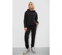 Спортивный костюм женский на флисе, цвет черный, 257R88