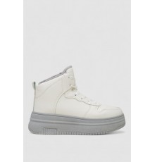 Кросівки жіночі зимові на хутрі, колір біло-сірий, 248RAM01