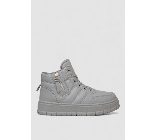 Кросівки жіночі зимові на хутрі, колір сірий, 248RMB06