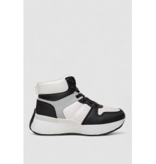 Кросівки жіночі зимові на хутрі, колір біло-чорний, 248RXM17-86