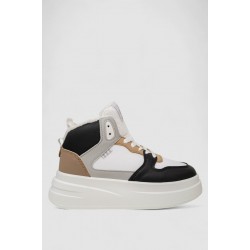 Кроссовки женские зимние на меху, цвет бело-серый, 248RLM50-10