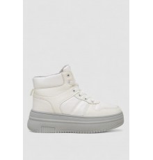 Кросівки жіночі зимові на хутрі, колір біло-сірий, 248RAM014