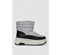 Дутики женские зимние на меху, цвет черно-серый, 248RAM018