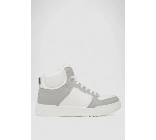 Кроссовки женские зимние на меху, цвет бело-серый, 248RAD300