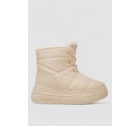 Ботинки зимние женские на меху, цвет бежевый, 248RAM017