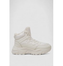 Кросівки жіночі зимові на хутрі, колір білий, 248RDM01