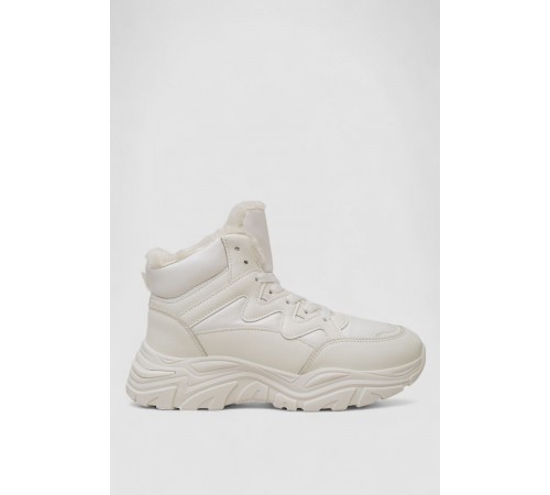 Кроссовки женские зимние на меху, цвет белый, 248RDM01