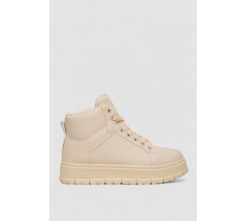 Кросівки жіночі зимові на хутрі, колір бежевий, 248RMB13