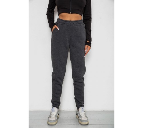 Спортивні штани жіночі на флісі, колір сірий, 238R58671-1