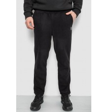 Спортивні штани чоловічі однотонні на поларфлісі, колір чорний, 257R21