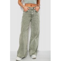 Джинси жіночі однотонні Wide leg, колір сірий, 244R1908S21