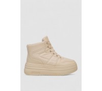 Кроссовки женские зимние на меху, цвет бежевый, 248RAM015