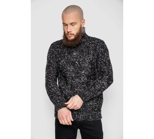 Светр чоловічий, колір чорно-сірий, 214R10323