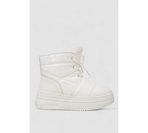 Черевики зимові жіночі на хутрі, колір білий, 248RAM017