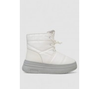 Ботинки зимние женские на меху, цвет бело-серый, 248RAM017