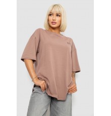 Футболка женская с принтом, цвет мокко, 244R2017