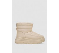 Дутики женские зимние на меху, цвет бежевый, 248RAM018