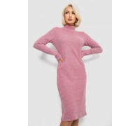 Платье повседневное утепленное, цвет пудровый, 257R115