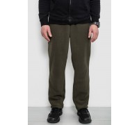 Спортивные штаны мужские однотонные на поларфлисе, цвет хаки, 257R21