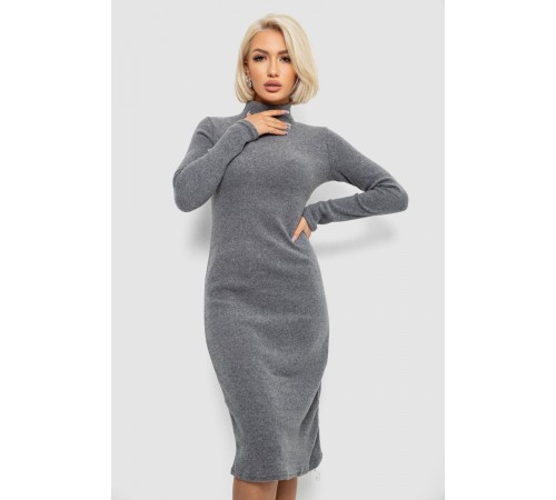 Платье повседневное утепленное, цвет темно-серый, 257R115