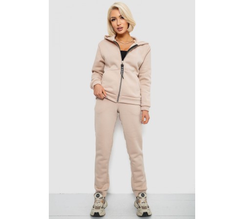 Спортивний костюм жіночий на флісі, колір бежевий, 257R86